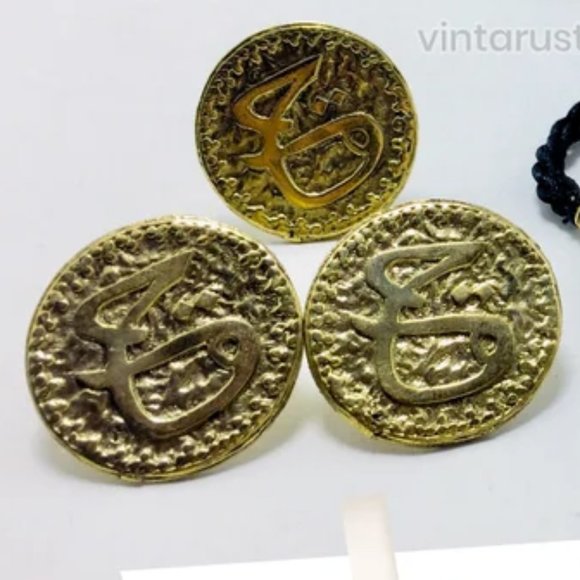 Afghan Tribal Golden Coin Choker With Earrings and Ring ,Coins Jewelry Set - Picture 6 of 7